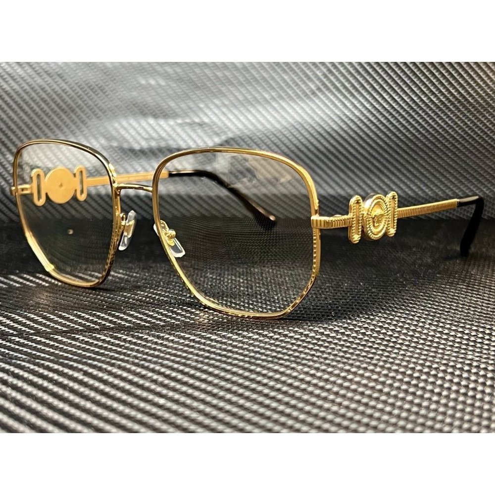 Versace Gold Square Women Eyeglasses